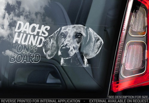 Dachshund car window - -, sticker