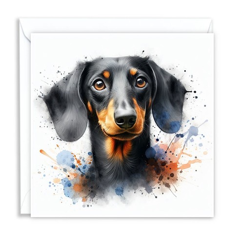 Dachshund dog watercolour - dachshund,