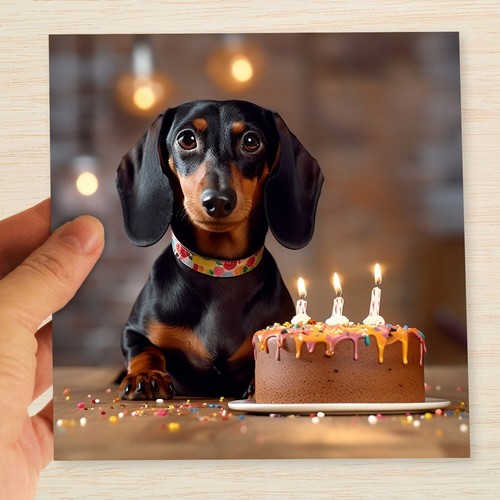 Dachshund birthday card - birthday,