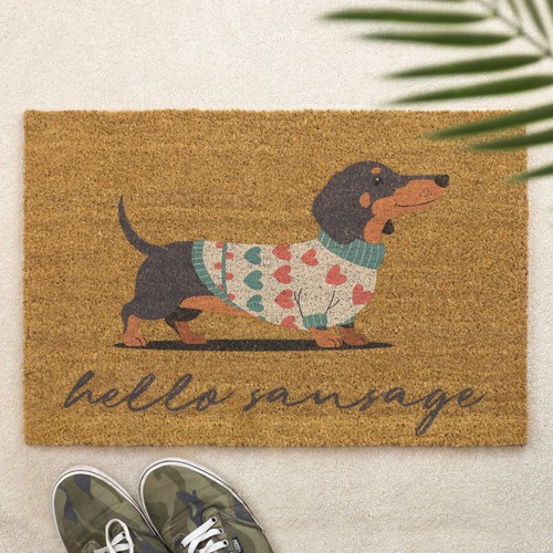 Hello sausage brush - brush, doormat