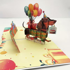 Dachshund 3D Pop-up Greeting