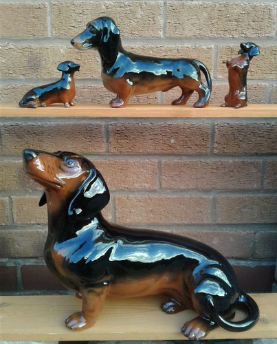 Beswick dachshund dogs - beswick,